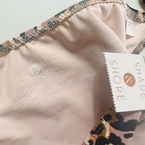 Shade & Shore Animal Print Side Tie Bikini Bottom Size Small NWT - Picture 3 of 6